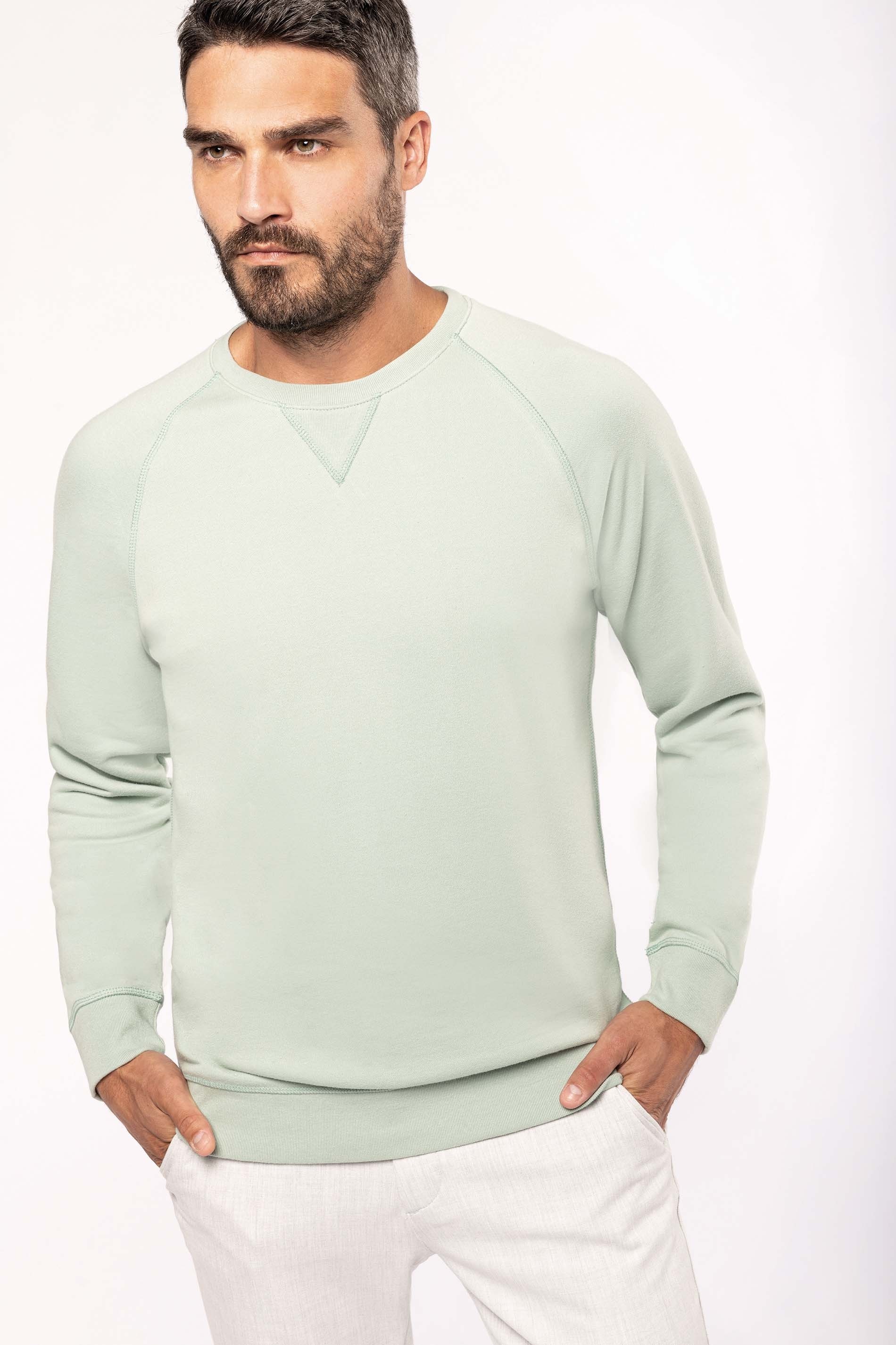 Sweat-shirt à col rond avec logo imprimé Light Grey Marl Homme