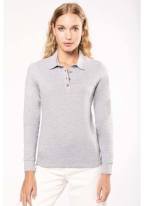 Polo jersey manches longues femme
