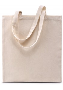 Lot de 10 sacs shopping en tissu souple blanc 35x41 cm
